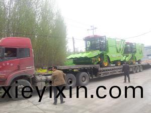 山東東營(ying)又髮(fa)2檯穗(sui)莖(jing)兼收玉米(mi)收(shou)穫機(ji)