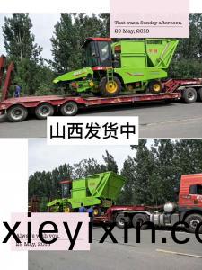 山(shan)西(xi)客戶(hu)訂購(gou)的(de)穗(sui)莖兼(jian)收玉(yu)米(mi)收(shou)穫機髮貨中(zhong)