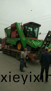 山(shan)西又走兩(liang)檯(tai)穗莖兼(jian)收(shou)玉米收(shou)穫(huo)機